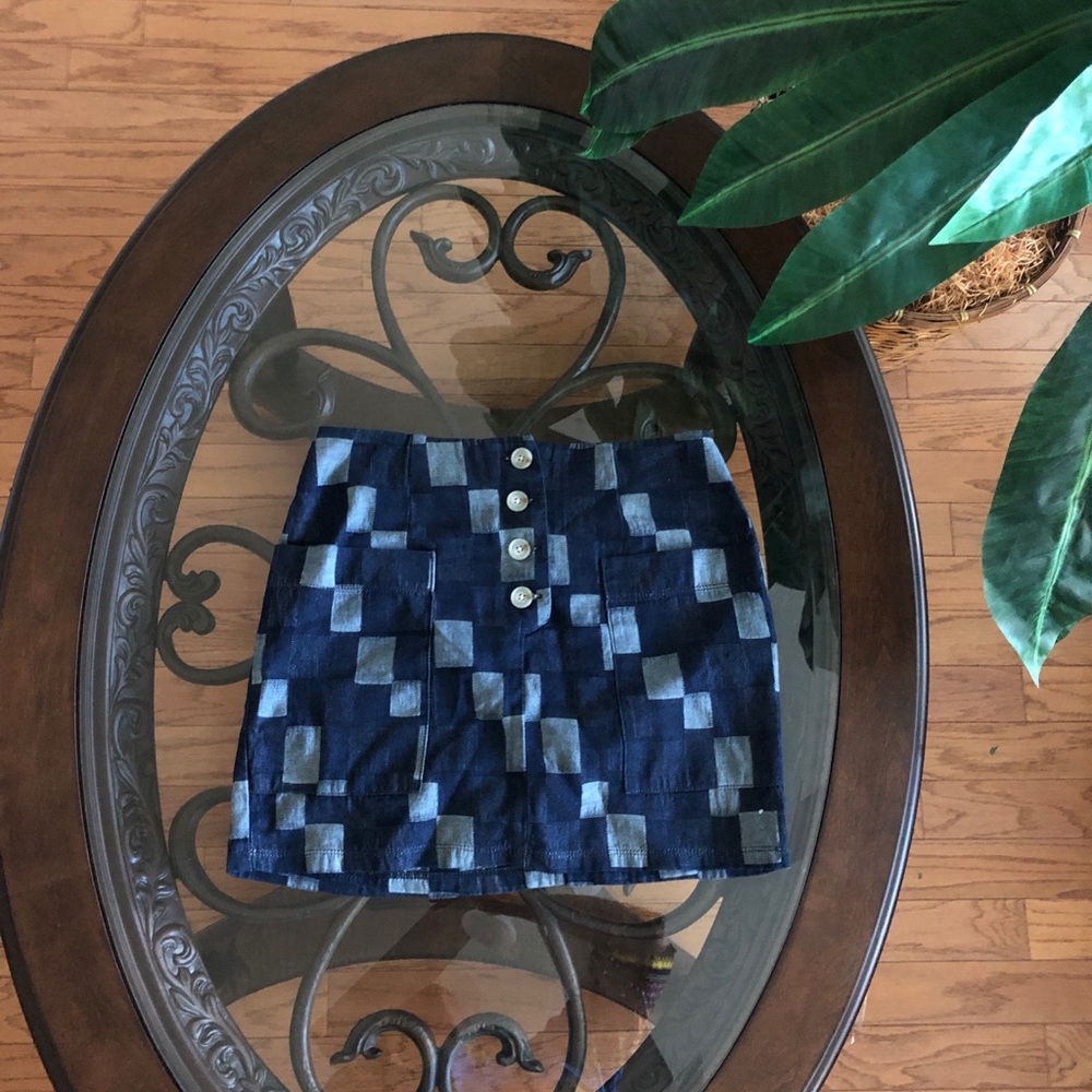 BDG Kendri Patchwork Denim Mini Skirt